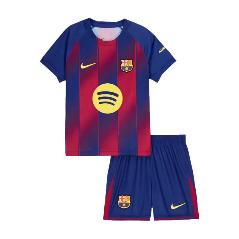 Barcelona Kit Kids Home Jersey 2025/26